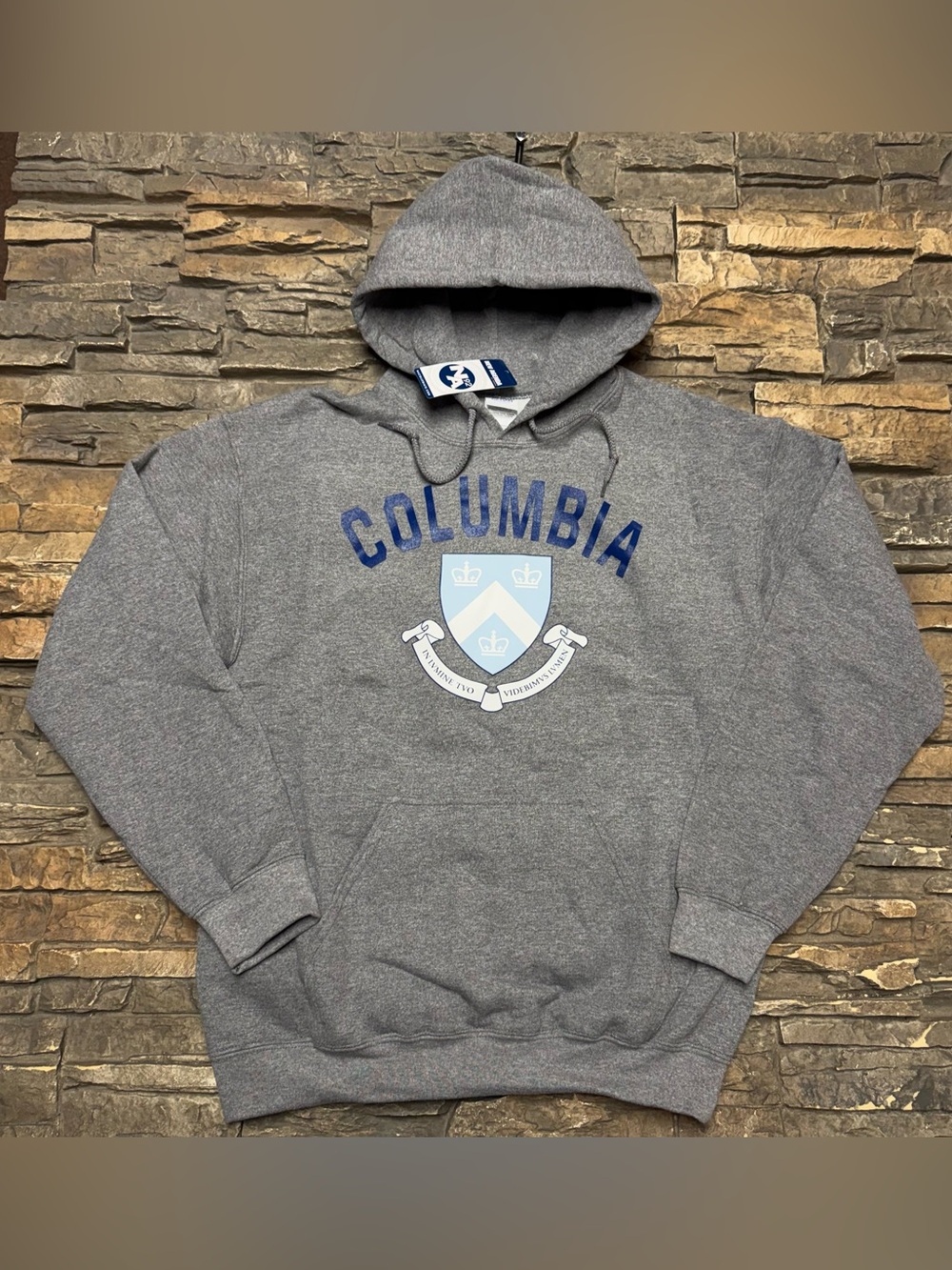 NEW Columbia University Hoodie Pullover Sweatshirt Mens Medium Gray College NWT